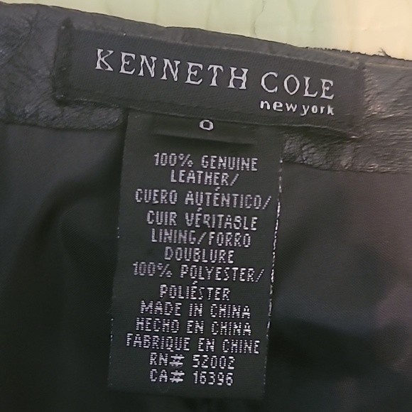 Kenneth Cole Black Leather Mid Rise Bootcut Pant Sz 0 Moto Biker Rodeo - Picture 6 of 6